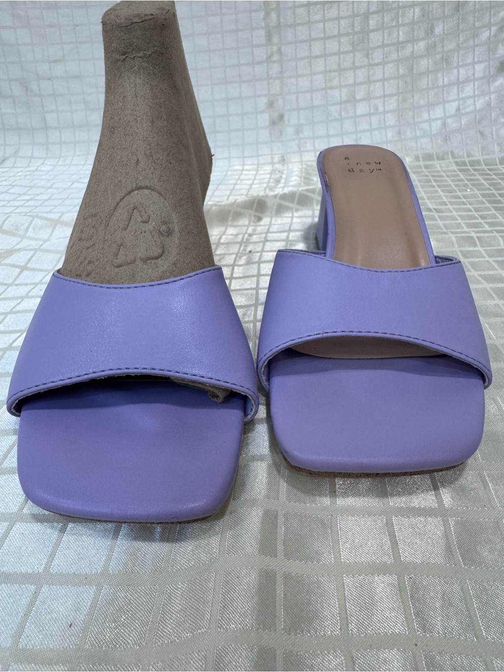 a new day Lavender Square-Toe Slide Mules